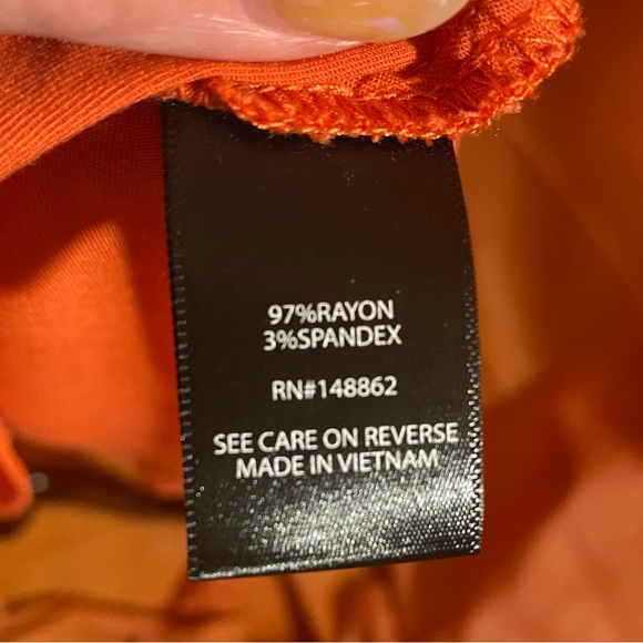 Torrid,size 1 (14/16) orange, sleeveless dress, with pockets - Picture 4 of 4